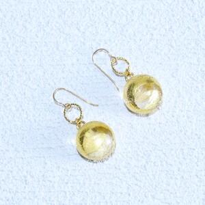 ふるさと納税 アクセサリー 金彩ピアス（カラー：クリア）【グラスアート黒木】_A0004-020 宮崎県綾町_1