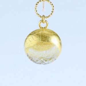 ふるさと納税 アクセサリー 金彩ピアス（カラー：クリア）【グラスアート黒木】_A0004-020 宮崎県綾町_2
