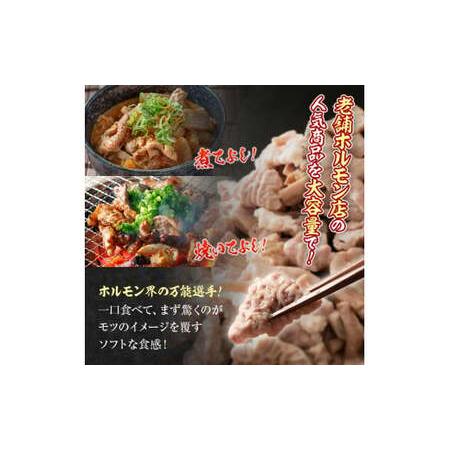 ふるさと納税 【定期便・全6回】白モツ 定期便 足し加える6kg（1kg×6回）｜豚ホルモン 豚 焼肉 BBQ モツ鍋 もつ鍋 ちょい飲み 味付き添い人 凝結便 F4.. 群馬県渋川市