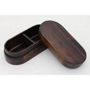 ふるさと納税 ◇紀州桧弁当箱 タイプ2 DBR ナノコート 弁当包みセット【オハナ】【TN110】 和歌山県和歌山市_1