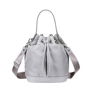 ふるさと納税 豊岡鞄 TUTUMU sacca Rich S4700RI Sグレー/ 巾着型 2WAY BAG ショルダーバッグ 手提げバッグ ショルダベルト付き レディース 高級.. 兵庫県豊岡市の画像