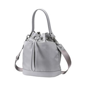 ふるさと納税 豊岡鞄 TUTUMU sacca Rich S4700RI Sグレー/ 巾着型 2WAY BAG ショルダーバッグ 手提げバッグ ショルダベルト付き レディース 高級.. 兵庫県豊岡市の画像