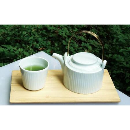 ふるさと納税 shinogi 茶器3点セット (土瓶1・湯呑2) / 茶器 急須 ティーポット ホワイト / 諫早市 / 長谷川陶磁器工房 [AHBC009] 長崎県諫早市の画像