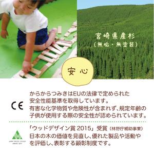 ふるさと納税 つみきのスタートセット からからつみき3種類セット100ピースギフトボックス入り 宮崎県三股町_3