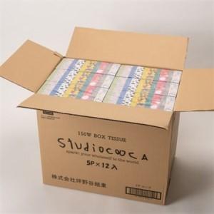 ふるさと納税 アートパッケージボックスティッシュ60箱【5箱入り×12セット】【1箱150組(300枚)】【1589794】 栃木県小山市_2