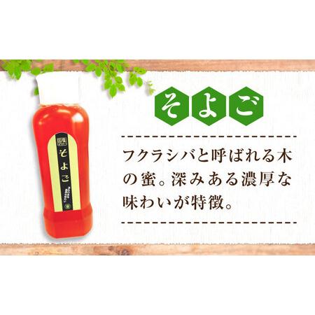 ふるさと納税 はちみつ チューブ2本セット（そよご・くろがねもち）各500g [APBO008] はちみつ 広島県三次市の画像