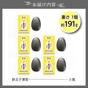 鉄分補給にオススメ！ 南部鉄器 鉄玉子 薄型5個セット 【ジークレー】 [BE008] 岩手県奥州市