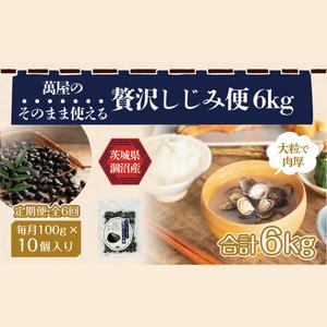 ふるさと納税 [6ヶ月定期便]涸沼産 冷凍しじみ 中粒1kg(100g×10p(CA-7) 茨城県水戸市
