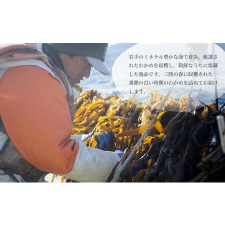 ふるさと納税 fn-72-003 三陸釜石・漁師直送 湯通し塩蔵わかめ（100g×15袋) 両石港 隆丸 岩手県釜石市_1