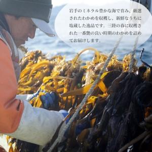ふるさと納税 fn-72-003 三陸釜石・漁師直送 湯通し塩蔵わかめ（100g×15袋) 両石港 隆丸 岩手県釜石市_1