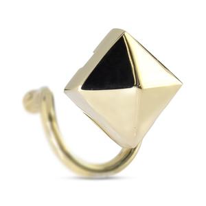 ふるさと納税 18金 ピアス k18 片耳 メンズ キャッチのいらないピアス つけっぱなし スタッズ ゴールド イエローゴールドK18 18k スクエア 四角 .. 山梨県昭和町_1