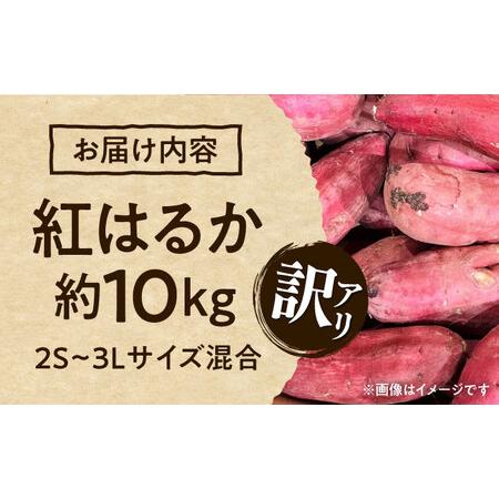 ふるさと納税 訳あり 紅はるか さつまいも 約10kg 2Sから3Lサイズ混合 さつまいも [AYAT003] 熊本県合志市の画像