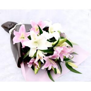 ふるさと納税 【母の日ギフト】カサブランカとピンク百合の花束《遅れてごめんね》＜出荷開始：5/18までのお届け 当店おまかせ＞【母の日 ギフト.. 大阪府門真市_3
