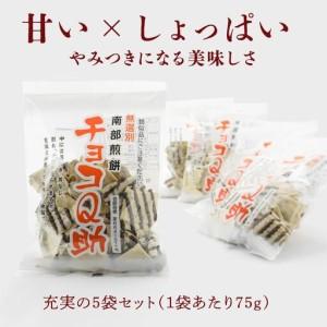 ふるさと納税 しんぼり 無選別 南部煎餅 ”チョコQ助” 5袋セット