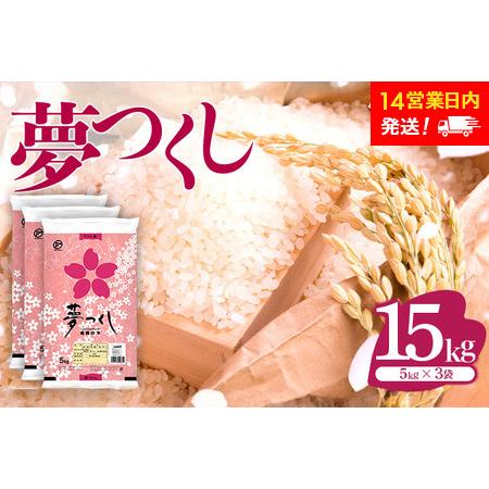 ふるさと納税 米 令和7年産 福岡県産 夢つくし 15kg [14営業日以内に発送]CY010 福岡県大木町