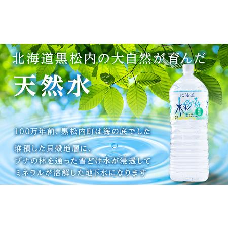 ふるさと納税 【定期便8カ月】黒松内銘水 水彩の森 2L×6本（1箱） 北海道黒松内町の画像