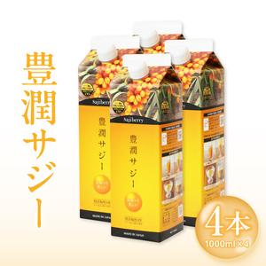 ふるさと納税 豊潤サジー 1000ml×4本セット サジージュース【紙