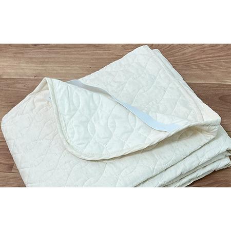 ふるさと納税 丸洗いOK　麻（リネン）混　敷きパッド　シングル　中わた脱脂綿100%　生成り1枚　PK-1506S 大阪府泉大津市_1