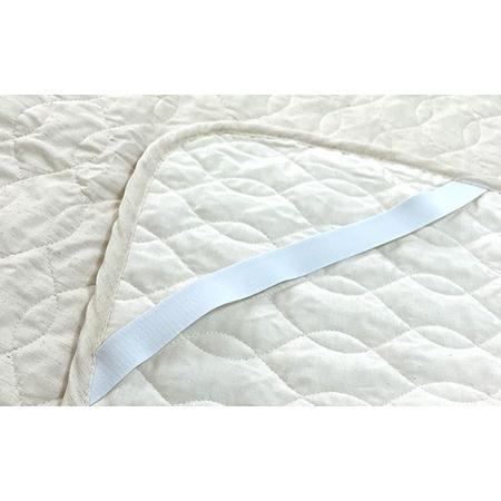 ふるさと納税 丸洗いOK　麻（リネン）混　敷きパッド　シングル　中わた脱脂綿100%　生成り1枚　PK-1506S 大阪府泉大津市_2
