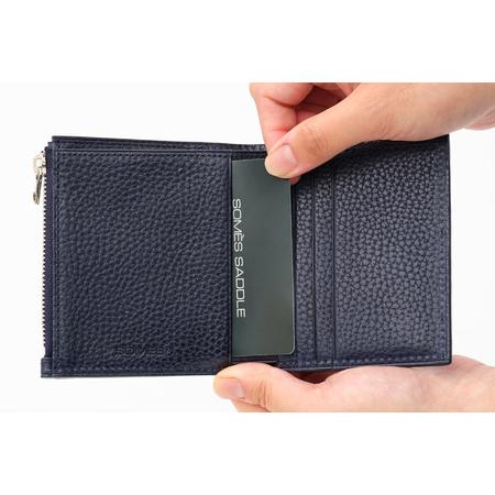 ふるさと納税 SOMES 二つ折り財布 （ネイビー）GL-10 [ソメスサドル 北海道 砂川市 12260817-a]  北海道砂川市の画像