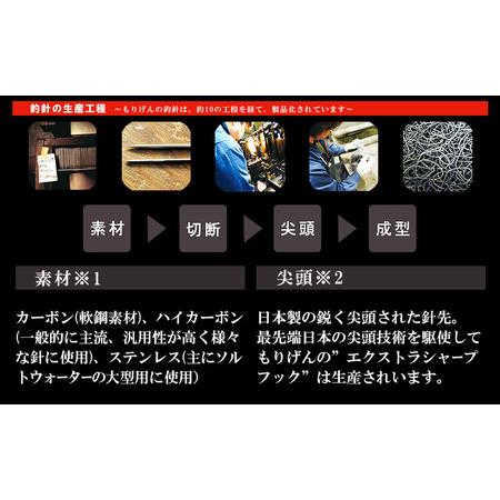 もりげん(MORIGEN)　釣針　超人グレ　8枚セット(7号/各色2枚・8号/各色2枚) ［ 釣り　釣り針　海釣り］ 兵庫県加東市 【天井フック】