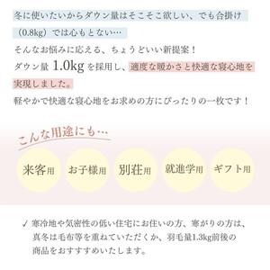 ふるさと納税 羽毛布団 シングル ホワイトダックダウン85% 本掛けLight 布団 フレール 京都府亀岡市の画像