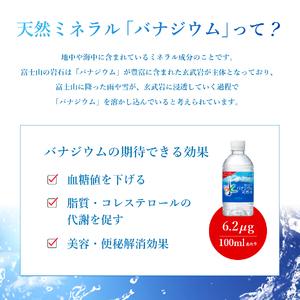 ふるさと納税 【3か月お届け】富士山のバナジウム天然水 PET350ml×1箱(24本入り) 3回 定期便 ミネラルウォーター 天然水 飲料 保存 防.. 山梨県富士吉田市の画像
