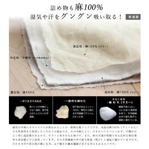 ふるさと納税 麻ラミー敷きパッド　ベージュ（シングル）_麻ラミー 敷きパッド 1枚 シングル 麻生地 天然素材 吸湿性 放湿性 べたつきにくい .. 福岡県久留米市_2