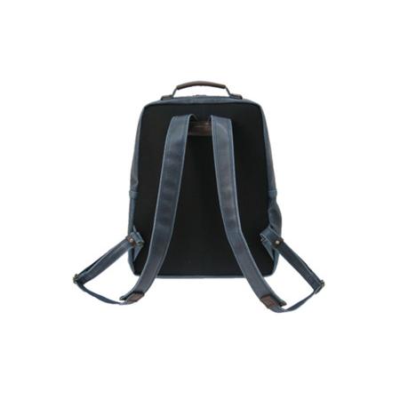 ふるさと納税 レトロリュック (No.4990-60) ネイビー / 木和田 リュック リュックサック 2層式 仕分け収納 白化合皮 ポケット ペットボトルホル.. 兵庫県豊岡市の画像