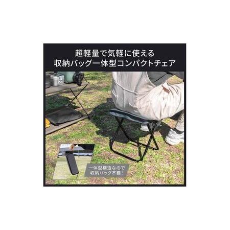 ふるさと納税 Owltech えび〜にゃ印刷モデル 本体・収納バッグ一体型 折りたたみコンパクトチェア EBN-CPTC01-GY グレー【 神奈川県 海老名.. 神奈川県海老名市の画像