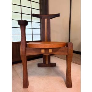 ふるさと納税 忍野工房　手作り家具「アームチェア（右肘掛け）」 山梨県忍野村