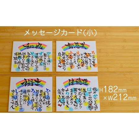 ふるさと納税 《こころ暖まる贈り物》大切な人に贈る世界に1つのメッセージカード 心書家のんちゃんのオリジナルお名前色紙TF0656-P00057 宮崎県高原町の画像