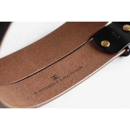 ふるさと納税 E STREET LEATHER ホーウィン・クロムエクセル 茶芯革 レザーベルト ブラック（40インチ 101.5cm） 【star006-6-01】 岡山県真庭市の画像
