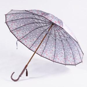 ふるさと納税 高級雨傘「桜吹雪」紫色 山梨県富士吉田市