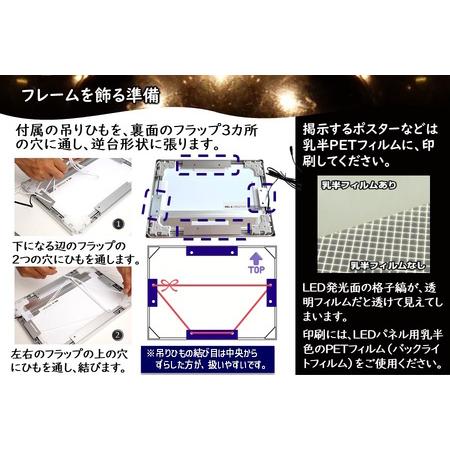 ふるさと納税 LEDパネル A4 ブラック 照度5，000lx ラクライト ピュアRタイプ LEDポスターフレーム 前開き式アルミフレーム 超薄型 6mm導光板 高.. 千葉県白井市_3