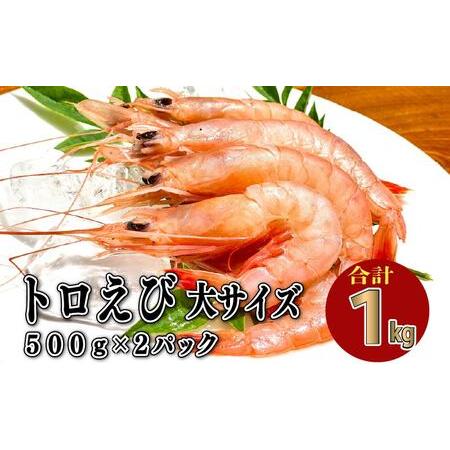 ふるさと納税 トロ えび 冷凍 海老 大 サイズ 1kg 500g 2パック お刺身 エビチリ エビ餃子 静岡 沼津 静岡県沼津市