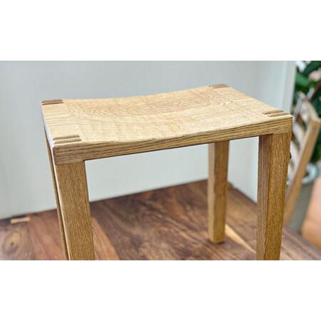 ふるさと納税 スツール 長方形（オイル仕上げ）糸島市 / 家具工房 陽寛 （池園陽寛） / いとしまごころ / イス チェア [ANZ005] 福岡県糸島市の画像