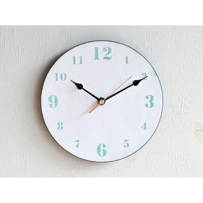 ふるさと納税 時計 壁掛け時計 七宝文字盤M (白地に水色文字) | 壁掛 インテリア Kenichi Kondo 埼玉県北本市