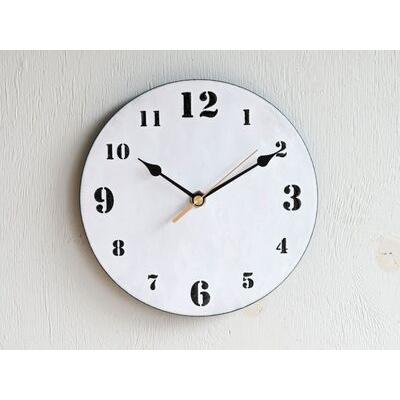 ふるさと納税 時計 壁掛け時計 七宝文字盤M (白地に黒文字) | 壁掛 インテリア Kenichi Kondo 埼玉県北本市