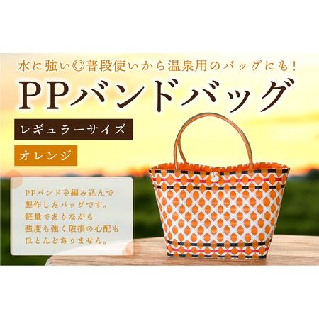 ふるさと納税 PPバンドバッグ(レギュラーサイズ)色:オレンジ[0036-001-1]ハ゛ック゛ 編み込み 環境に優しい 軽量 エコハ゛ック オリシ゛ナ.. 岐阜県可児市