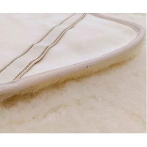 ふるさと納税 敷きパッド 毛布 クイーン 160×205cm アイボリー 洗える ふわふわ ウール ファー 敷き毛布 敷毛布 ベッドパッド ベッ ウー.. 大阪府岸和田市の画像