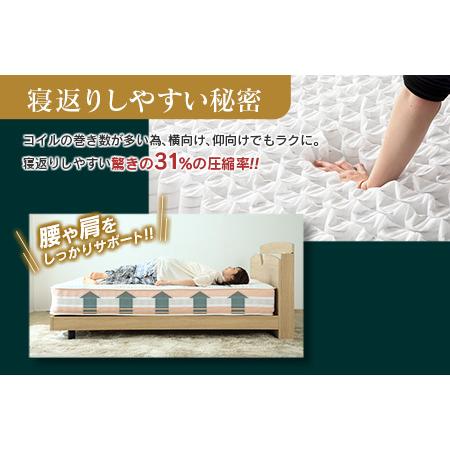 ふるさと納税 マットレス クイーン 咲夜レアル 源ベッド ポケットコイル 6.7インチ 選べる3種の寝心地 圧縮梱包 両面仕様_CH041_Rqn 広島県北広島町の画像