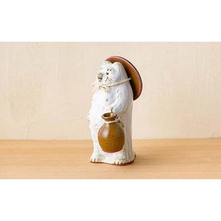 ふるさと納税 【山福限定】新庄東山焼 雪だぬき （子） 狸 置物 工芸品