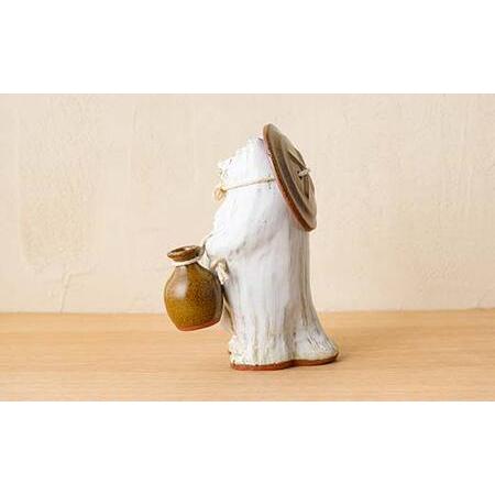 ふるさと納税 【山福限定】新庄東山焼 雪だぬき （子） 狸 置物 工芸品