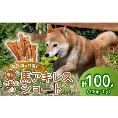 ふるさと納税 無添加 馬アキレスショート 100g×1袋 厚め [ペットフード ドッグフード ペットフード ドッグフード] KT025 新潟県新発田市