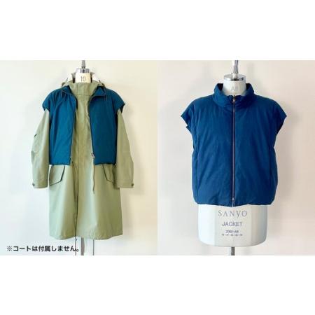 ふるさと納税 本藍染ベスト 【送料無料 青森県 七戸町 羽織 アパレル 服 洋服 上着 羽織 モッズコート ベスト 秋 冬 春 ユニセックス 男性 女性 .. 青森県七戸町の画像