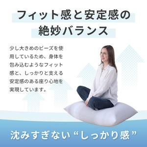 ふるさと納税 【ライトグレー】子ども部屋にも◎軽量＆万能ビーズクッション｜ハッピーミニ / 椅子 インテリア 雑貨 クッション しっかり生地 .. 福井県あわら市_2