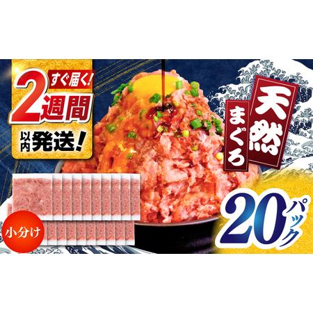 ふるさと納税 天然まぐろ ネギトロ たれ付 約65g×20セット / まぐろ