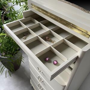 ふるさと納税 松永工房 Continue ジュエリーチェスト ホワイトカラー クラシック エレガント アンティーク調家具 木製 アクセサリー 宝石 時計 .. 静岡県静岡市の画像