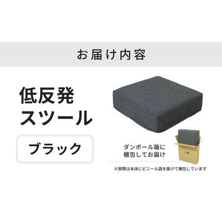 ふるさと納税 【ブラック】低反発スツール ニーノ ／ ゆったり デザイン マットレス オットマン [aw055-a011_01] 福井県あわら市の画像